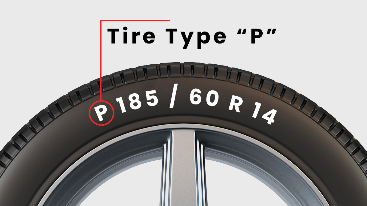 Passenger Tire Type P for Size Guide