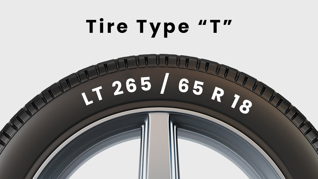 Temporary Type T for Tire Size Guide