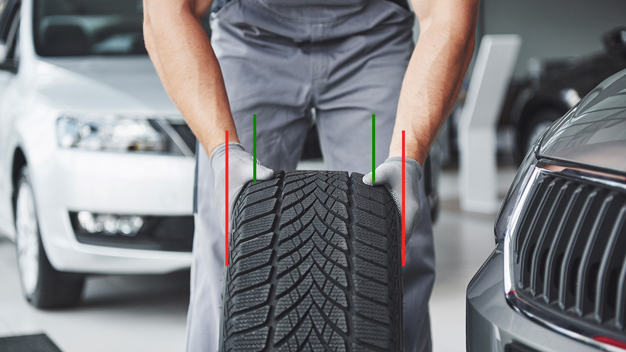 Width of tire in size guide